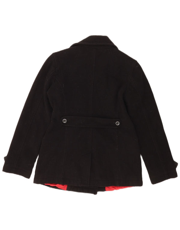 Женское полупальто Tommy Hilfiger UK 12, средний черный, шерсть