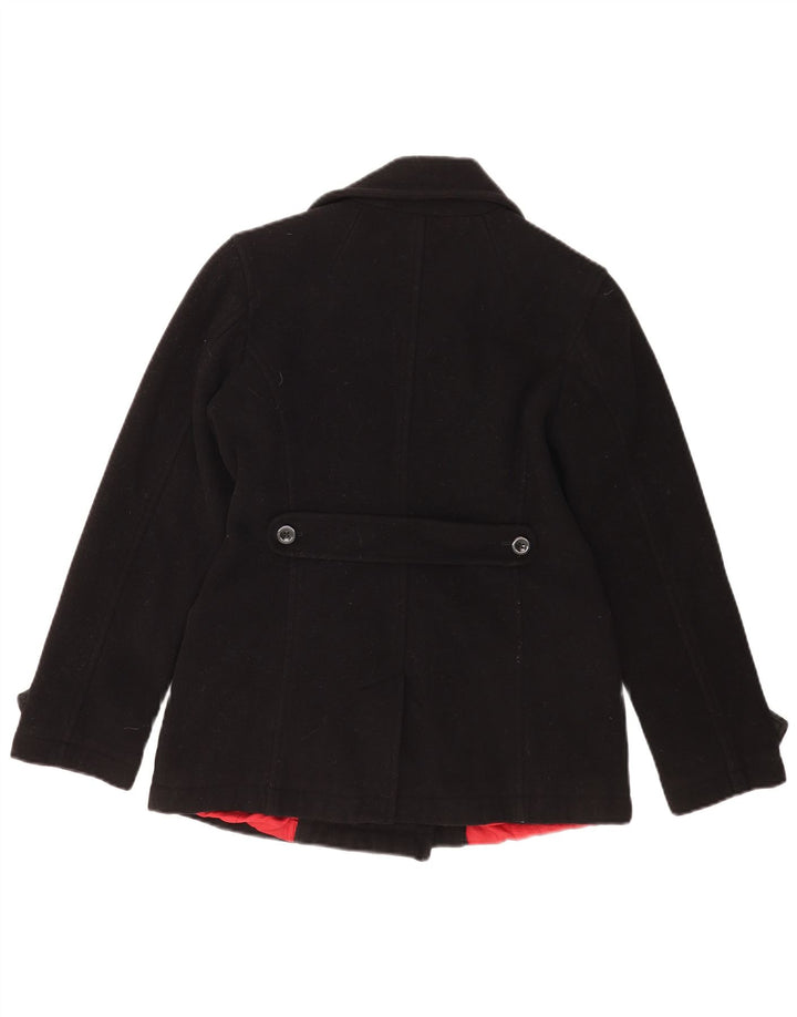 Женское полупальто Tommy Hilfiger UK 12, средний черный, шерсть