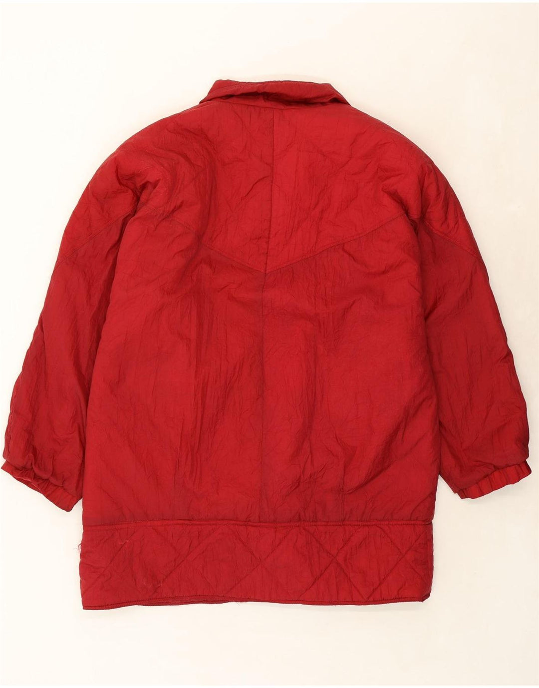 VINTAGE Womens Windbreaker Coat UK 18 XL Red Polyester Vintage Vintage and Second-Hand Vintage from Messina Hembry 