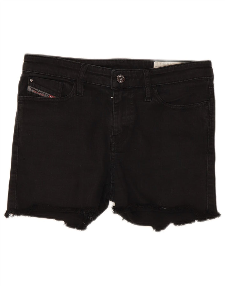 Женские джинсовые шорты Diesel Skinzee W28, средний черный, хлопок
