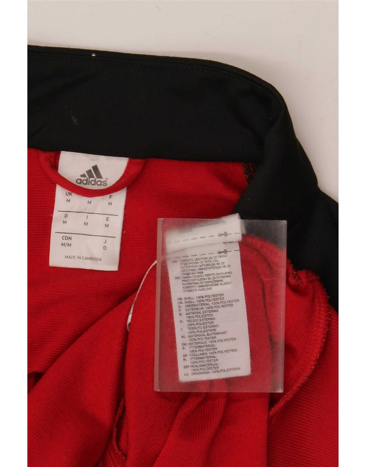Мужской спортивный костюм Adidas, верхняя куртка, средний красный полиэстер с цветными блоками