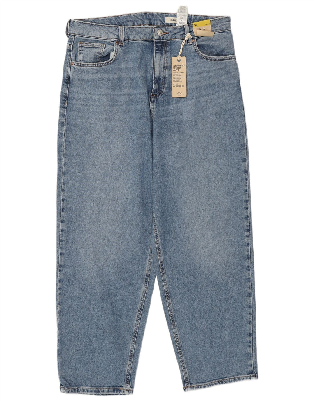 Женские джинсы с высокой талией MARKS & SPENCER, Великобритания, 16, большие, W34, L28, синие
