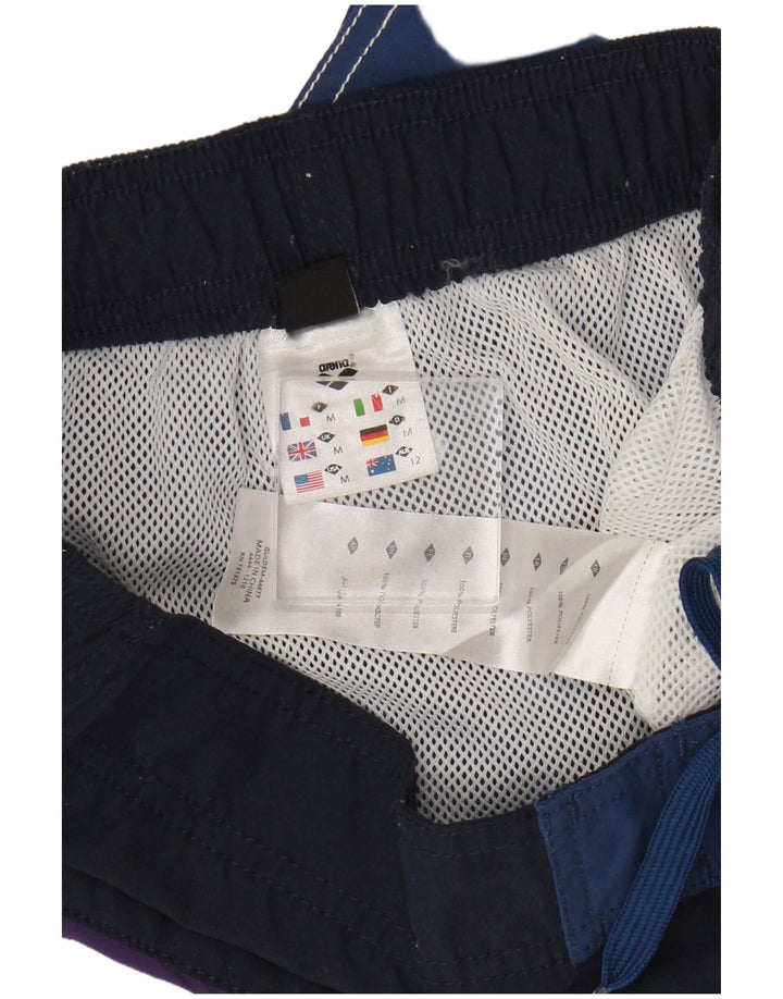 Arena Мужские шорты для плавания с рисунком, средний синий, полиэстер с цветными блоками