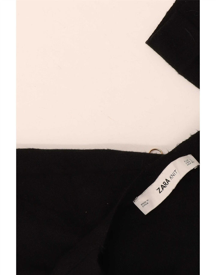 Женский удлиненный открытый кардиган Zara UK 16, большой черный цвет