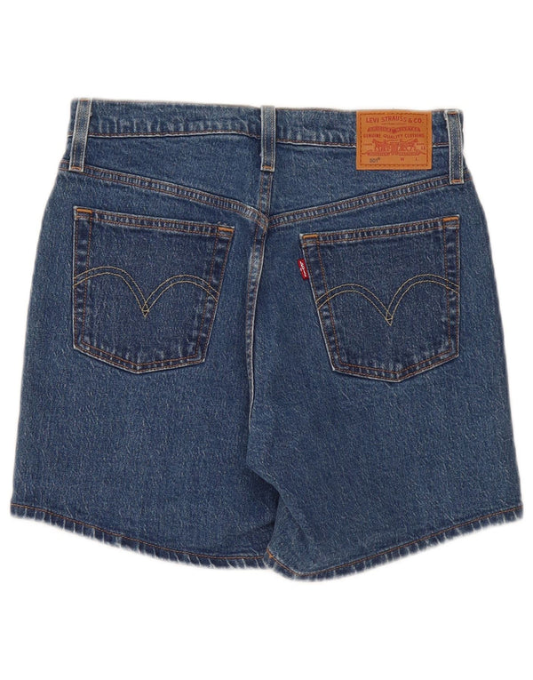 Женские джинсовые шорты Levi's 501 с высокой талией W27, маленькие синие, хлопок