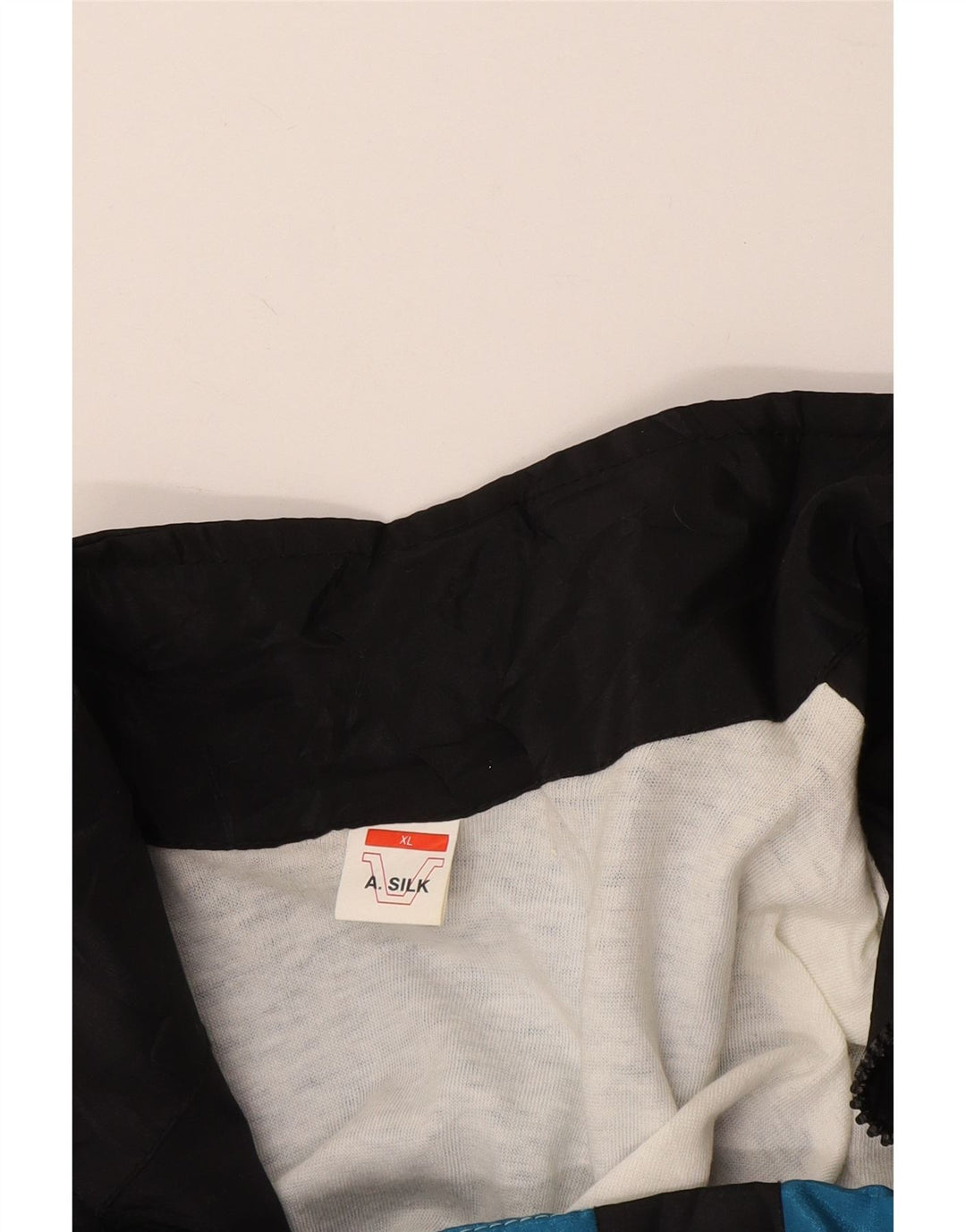 Винтажный мужской спортивный костюм, верхняя куртка XL, синяя с цветными блоками