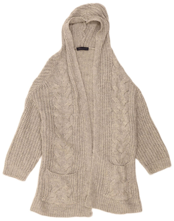 Женский открытый кардиган с капюшоном Marks & Spencer UK 14, средний серый