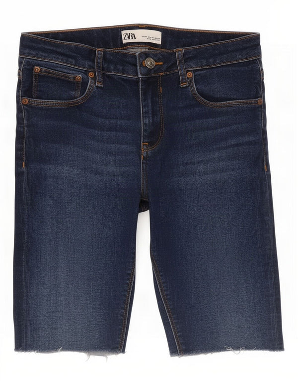 Женские джинсовые шорты Zara EU 38 Small W28 Темно-синие