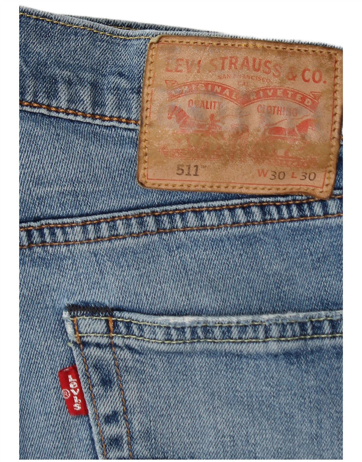 Мужские джинсы LEVI'S 511 Slim W30 L30 Синие, хлопок