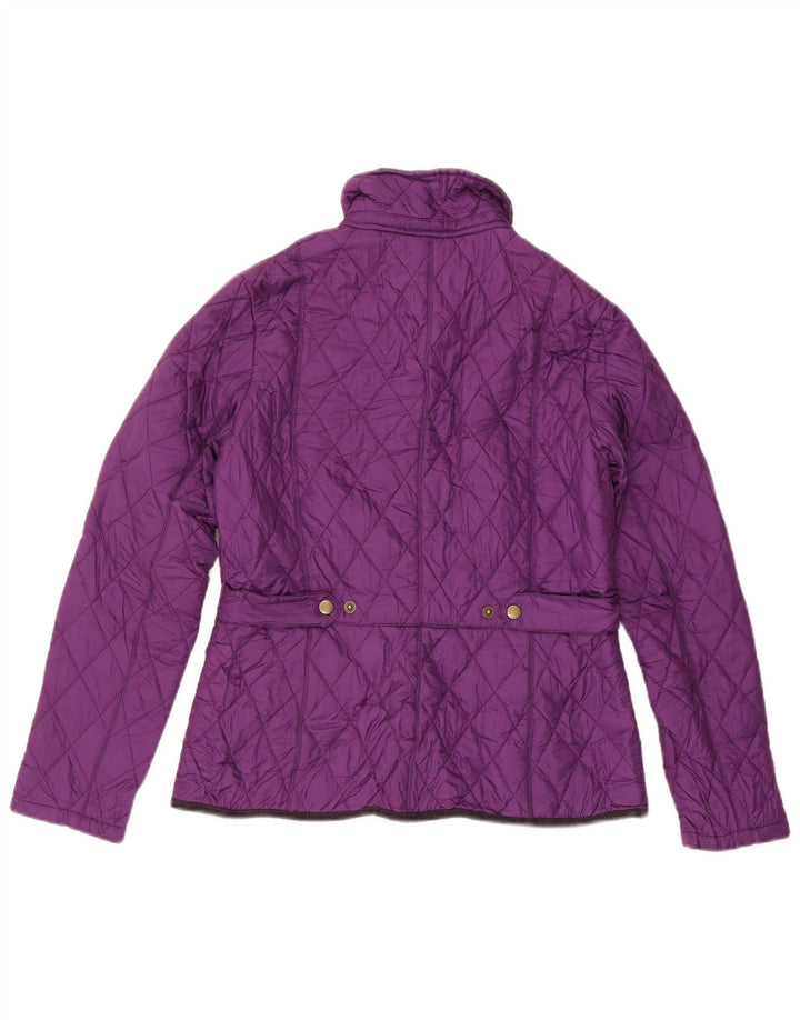 Женская стеганая куртка Barbour UK 12, средний фиолетовый, полиэстер с цветными блоками
