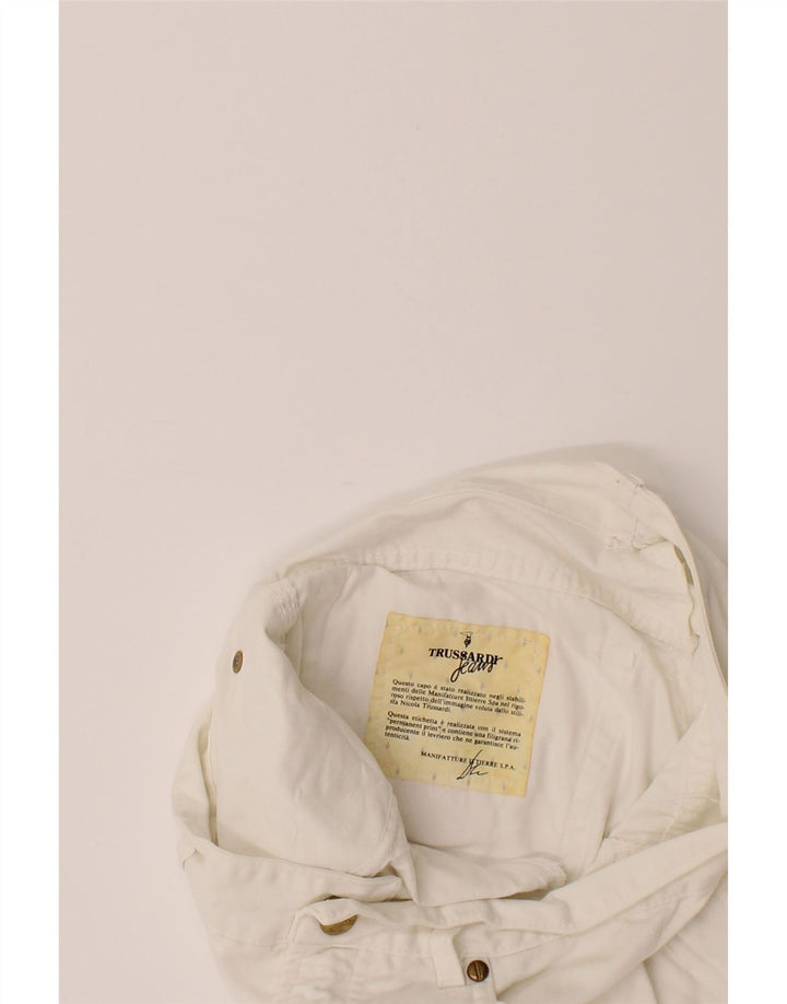 TRUSSARDI Womens Straight Jeans W30 L28 White Vintage Trussardi and Second-Hand Trussardi from Messina Hembry 