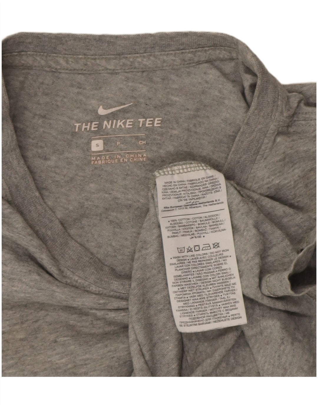 Мужская футболка Nike, маленький серый хлопок с крапинками