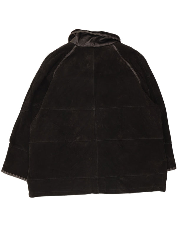 Женская замшевая куртка Neuville UK 26/28 5XL Черная кожаная