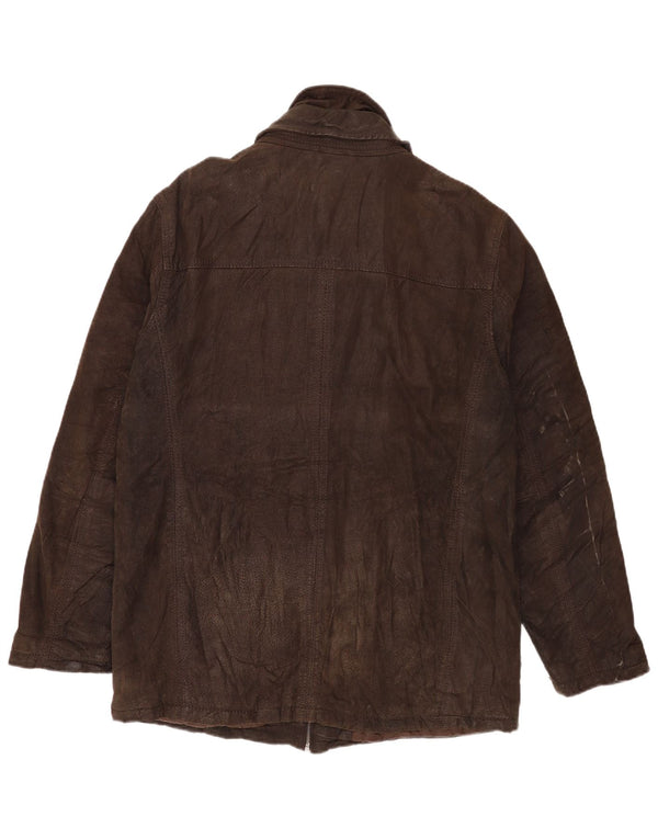 Мужская кожаная ветровка Angelo Litrico UK 42 XL, черная классика