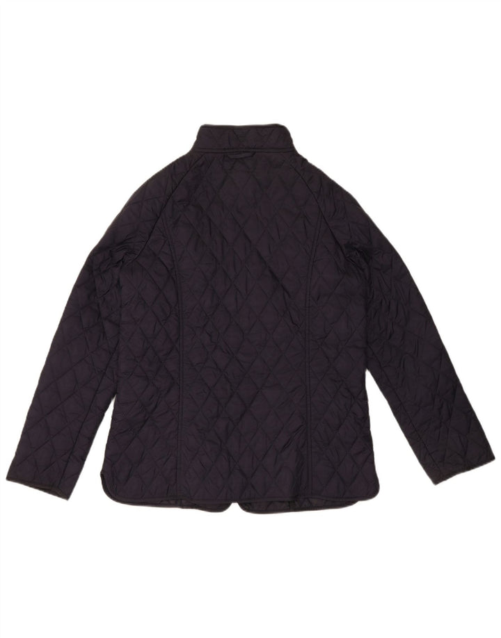 Женская стеганая куртка BARBOUR UK 14, большая, темно-синяя, полиамид