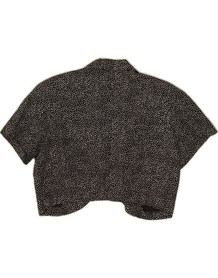VINTAGE Womens Bolero Top IT 44 Medium Black Polka Dot Linen Vintage Vintage and Second-Hand Vintage from Messina Hembry 