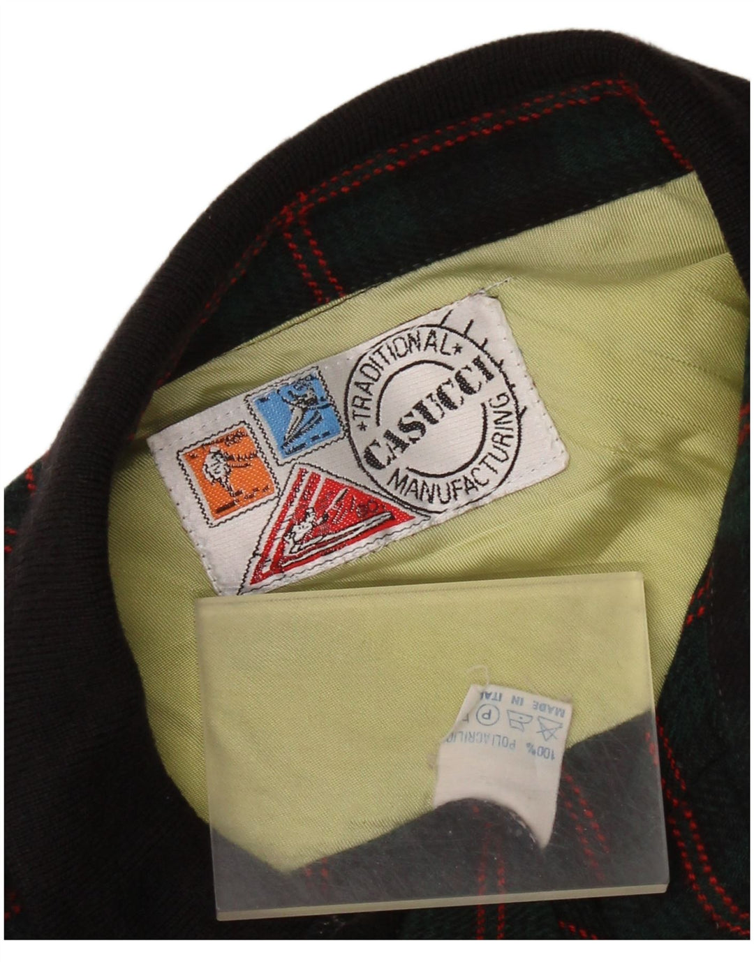 Мужская фланелевая рубашка Casucci, большая зеленая клетка в полиакрил