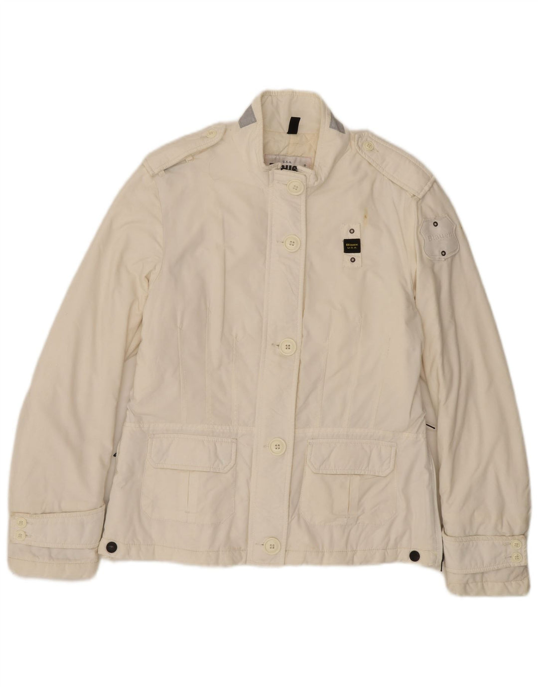 Женская куртка в стиле милитари BLAUER UK 14, большой белый полиамид