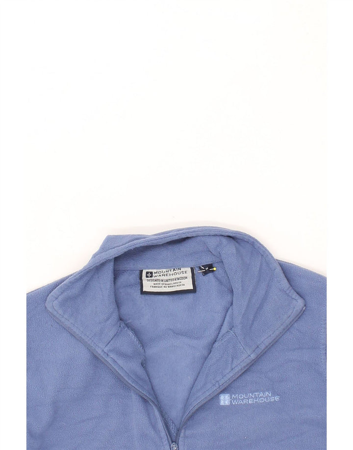 MOUNTAIN WAREHOUSE Womens Zip Neck Fleece Jumper UK 14 Medium Blue Vintage Mountain Warehouse and Second-Hand Mountain Warehouse from Messina Hembry 