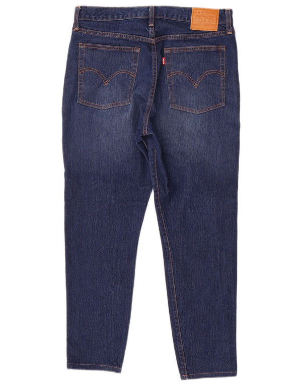 Женские укороченные джинсы Levi's на танкетке W30 L26, синий хлопок