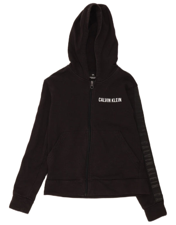 Женский свитер с капюшоном на молнии Calvin Klein Performance UK 14, средний черный