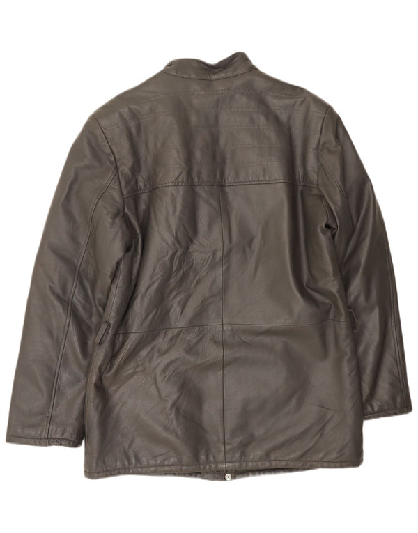 Мужская кожаная куртка VINTAGE UK 38 средний серый