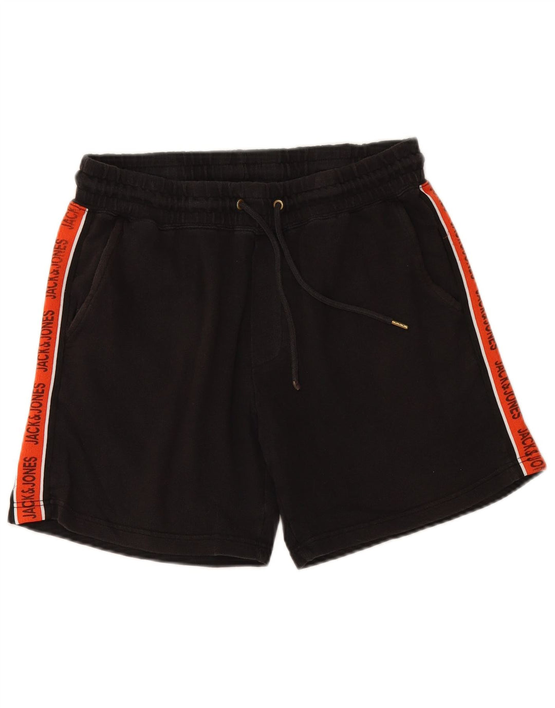 Мужские спортивные шорты JACK & JONES с графическим рисунком, средний черный, хлопок с цветными блоками