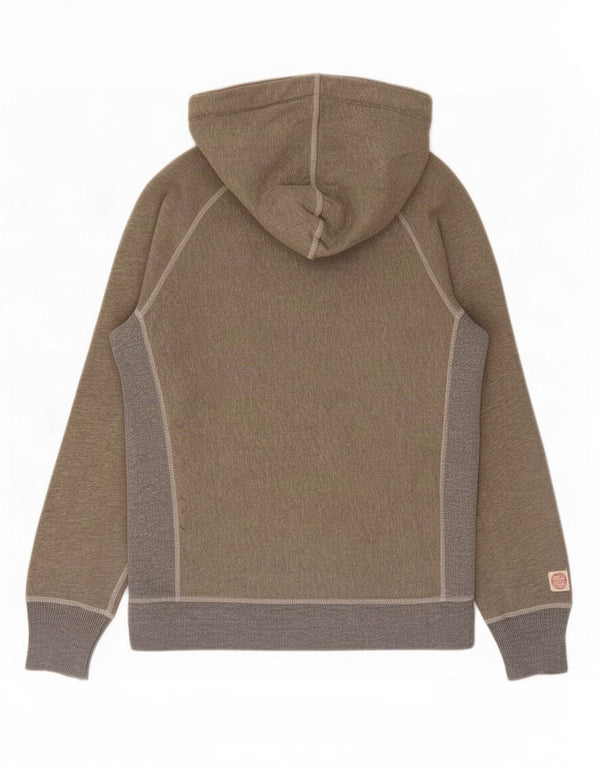 Мужской свитер с капюшоном на молнии Superdry, большой серый, хлопок с цветными блоками