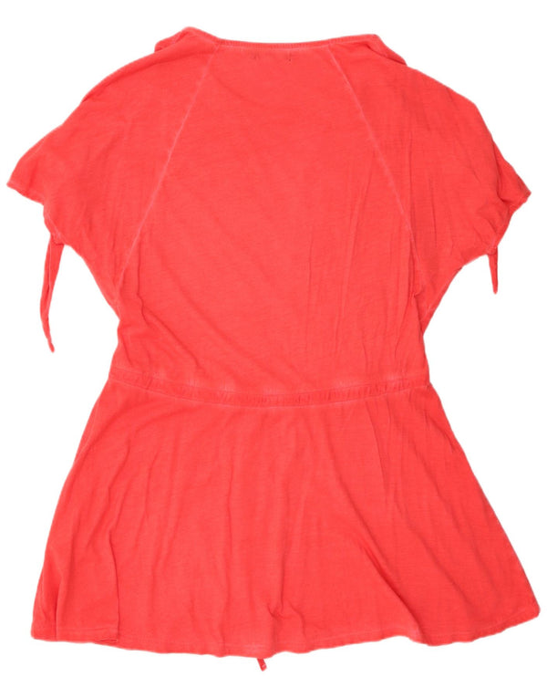 Женское платье А-силуэта с короткими рукавами Desigual UK 14, средний оранжевый с цветочным принтом