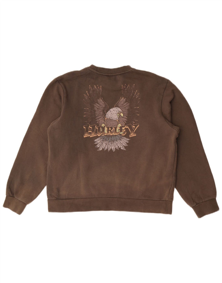 Мужской свитшот с рисунком Hurley XS, коричневый хлопок