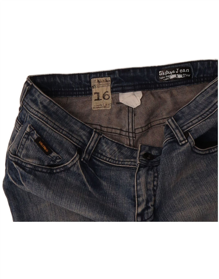 VOLCOM Womens Straight Jeans UK 16 Large W32 L32 Blue Cotton