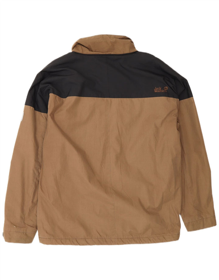 Мужская ветровка JACK WOLFSKIN UK 38, средний коричневый цвет с цветными блоками