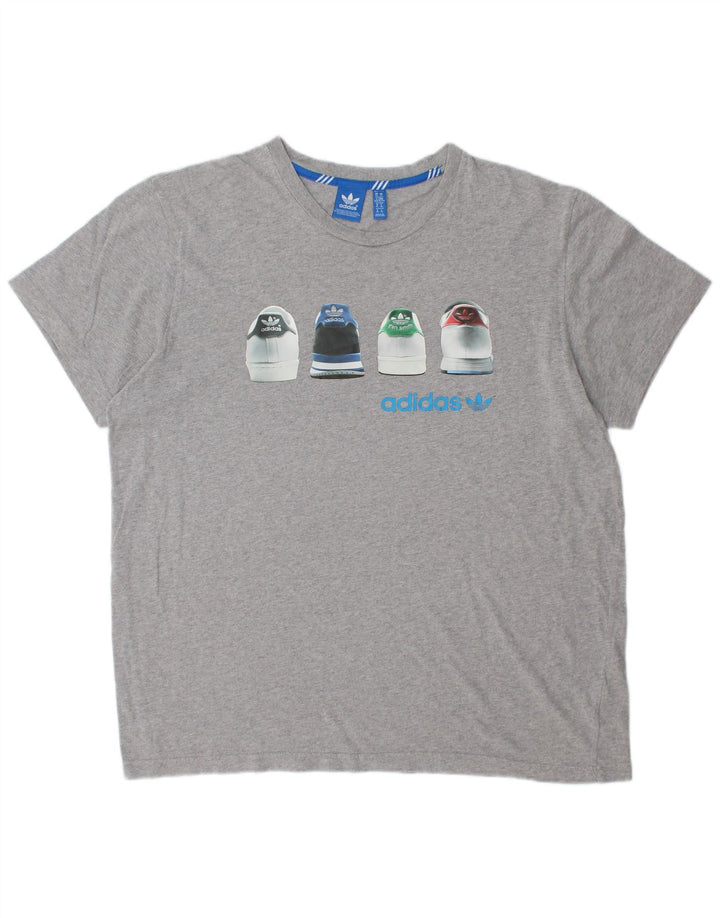 Мужская футболка с рисунком ADIDAS Top XL Серая