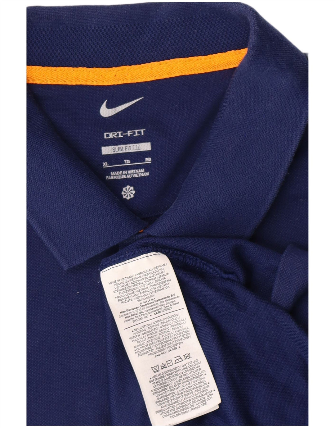 Мужская футболка NIKE Dri Fit Slim Fit, топ XL, синий хлопок