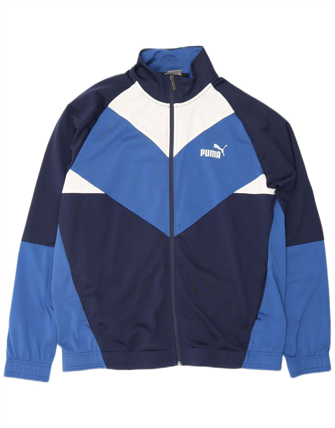 Мужская спортивная куртка PUMA XL, синий полиэстер с цветными блоками
