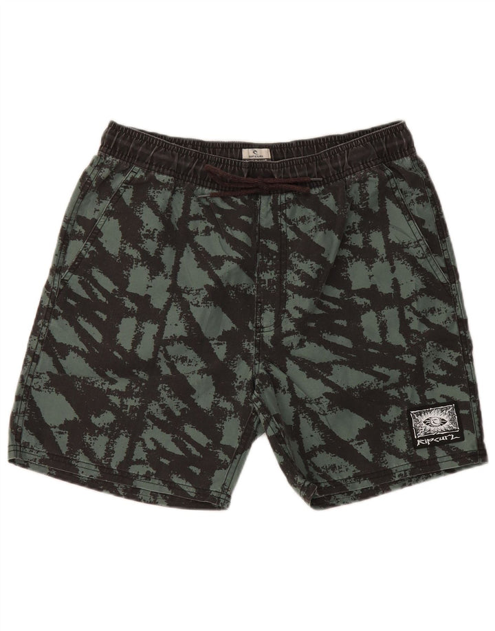 Мужские шорты для плавания RIP CURL с абстрактным узором, маленький зеленый полиэстер