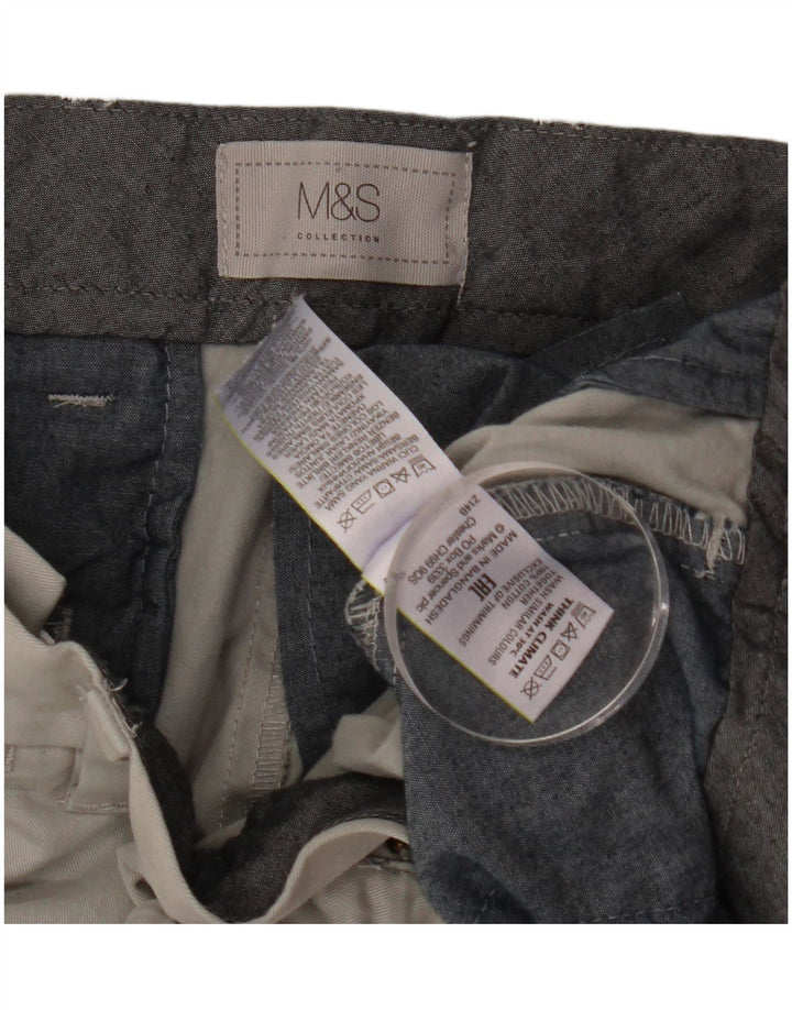 Мужские шорты чинос Marks & Spencer W34, большие серые, хлопок
