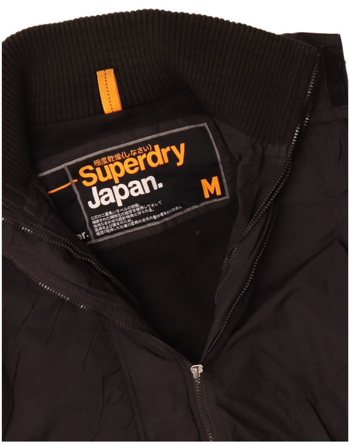 SUPERDRY Мужская ветровка с капюшоном UK 38 Средний черный полиэстер