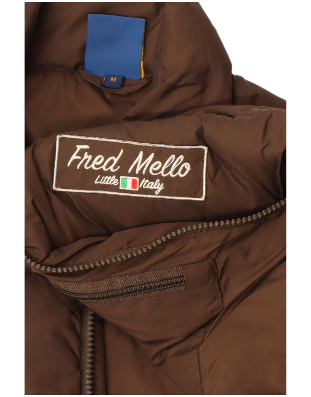 Мужской утепленный жилет с рисунком Fred Mello UK 40, средний коричневый полиамид