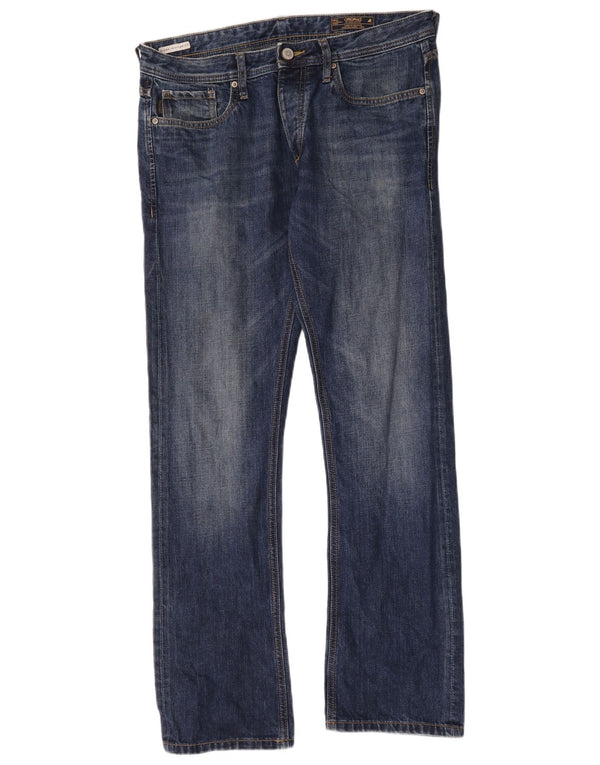 Мужские прямые джинсы Jack & Jones Clark стандартного кроя W34 L34 синие, хлопок