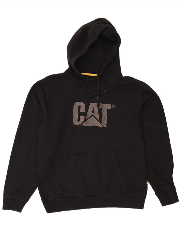 Мужской джемпер с капюшоном CAT с рисунком, большой черный, хлопок