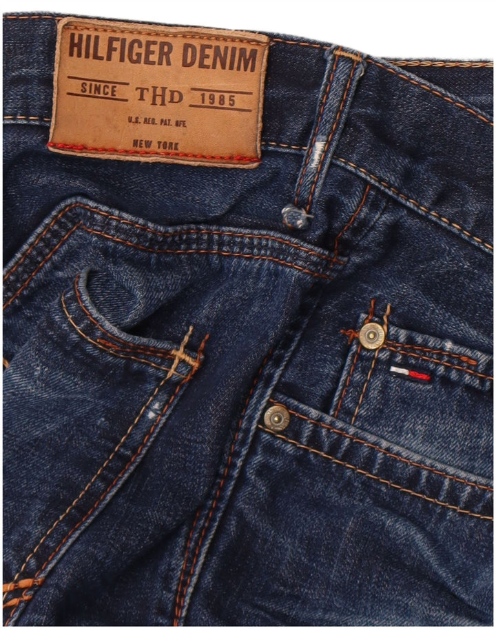 Мужские потертые прямые джинсы Tommy Hilfiger W31 L36 синие
