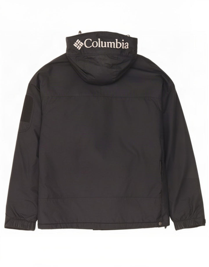 Мужская куртка-анорак Columbia с капюшоном и графикой, Великобритания 38, средний черный нейлон