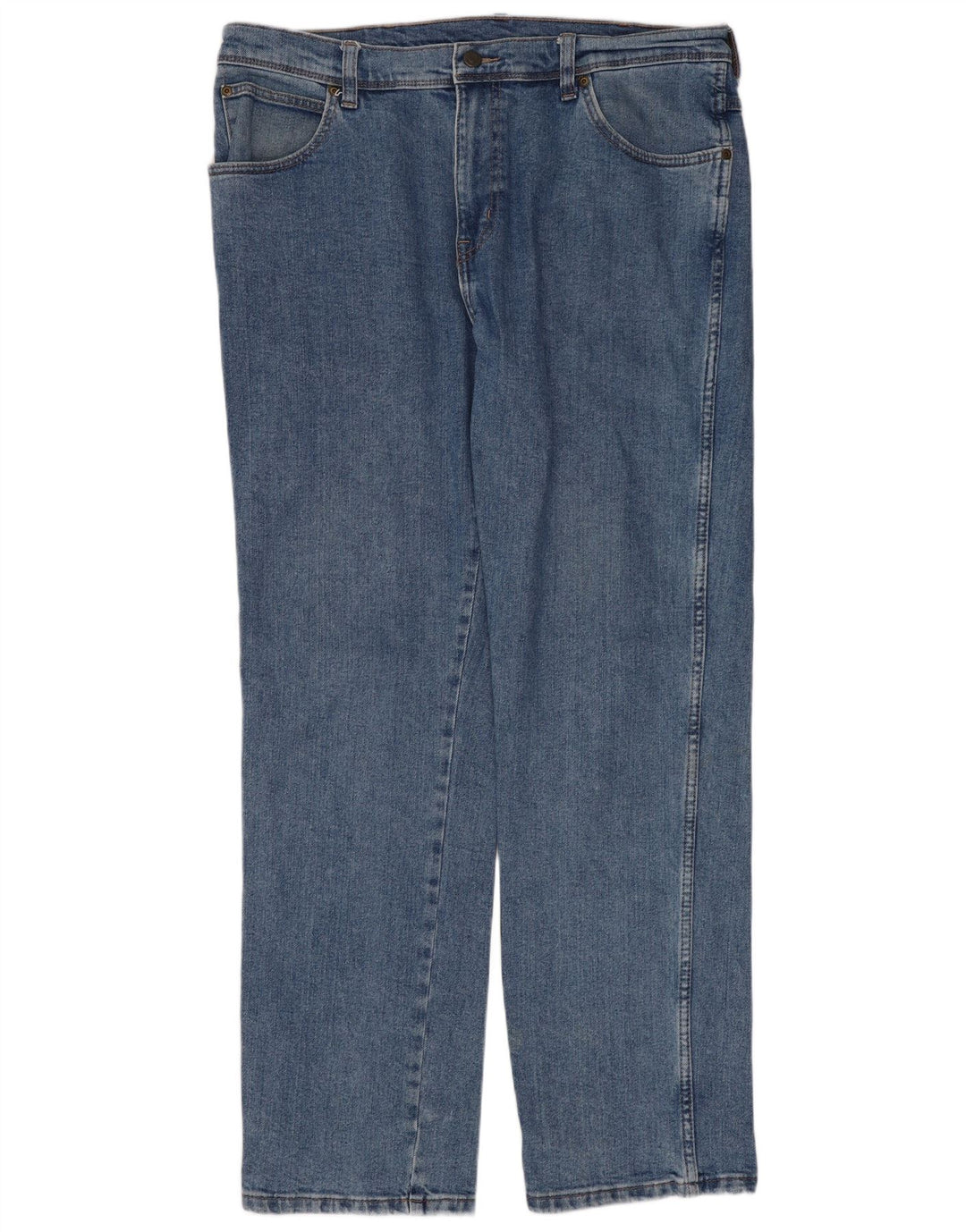 Мужские прямые джинсы Wrangler стандартного кроя W36 L32, синие, хлопок