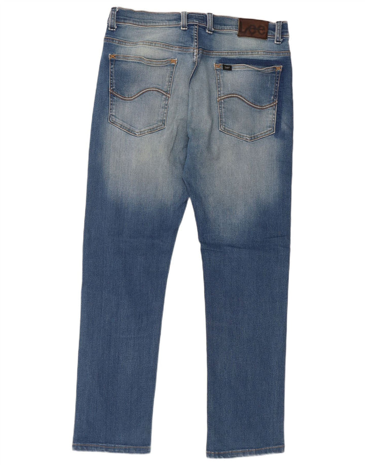 LEE Mens Macky Straight Jeans W36 L29 Blue Cotton