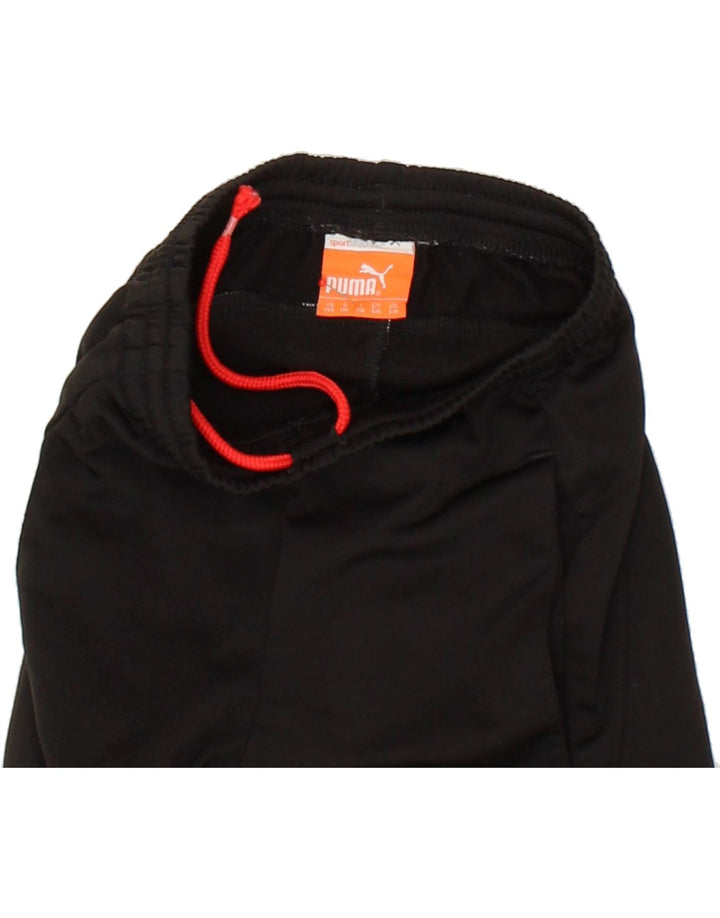 PUMA Boys Tracksuit Trousers Joggers 5-6 Years Black Polyester Vintage Puma and Second-Hand Puma from Messina Hembry 