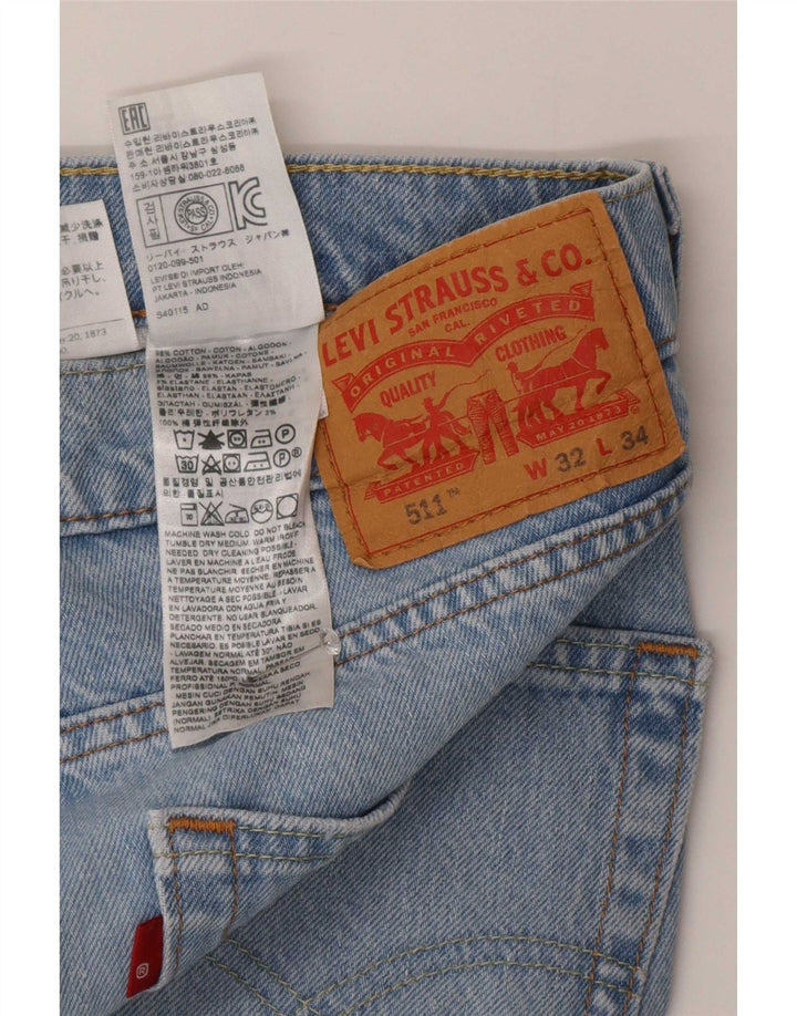 Мужские джинсы Levi's Slim 511 W32 L34 синие, хлопок