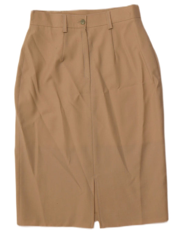 Юбка-карандаш женская VINTAGE IT 44 Medium W28 Коричневая шерсть