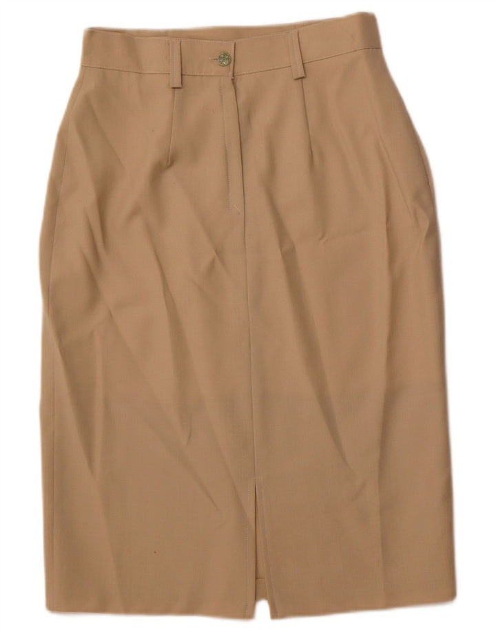 Юбка-карандаш женская VINTAGE IT 44 Medium W28 Коричневая шерсть