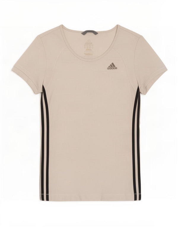 Женская футболка Adidas Climalite Top UK 12, средний белый полиэстер